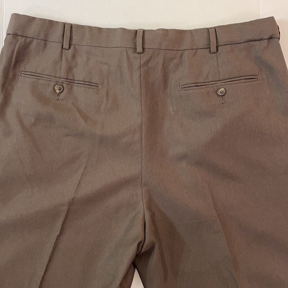 Croft & Barrow Brown Pleat Front Dress Pants 40 X 32 - Picture 6 of 10